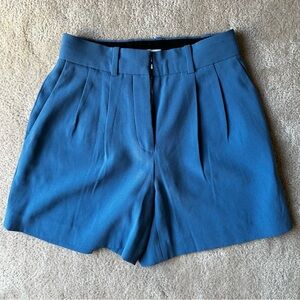 Aritzia Babaton Atelier Pleated Blue Women's Shorts